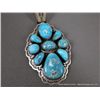 Image 2 : Sterling Silver Pendant w/ Turquoise Stones- Marked R. Bennett Weight: 63.3 Grams Retail: $2,200.00