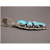 Image 3 : Sterling Silver Pendant w/ Turquoise Stones- Marked R. Bennett Weight: 63.3 Grams Retail: $2,200.00