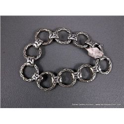 Stamped Sterling Silver Chain Bracelet Weight: 45.6 Grams Retail: $525.00