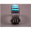 Image 5 : Navajo Sterling Silver Bracelet w/ Turquoise Stones-Marked Ernest R. Begay Weight: 99.9 Grams Retail