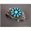 Image 1 : Sterling Silver Bracelet w/ Turquoise Blossom Stones- Marked Ray Bennett Weight: 71.1 Grams Retail: 