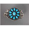 Image 2 : Sterling Silver Bracelet w/ Turquoise Blossom Stones- Marked Ray Bennett Weight: 71.1 Grams Retail: 