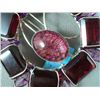 Image 3 : Julie Fenton Young " Deep Ruby Classic" Pin Hand Cut Crystal & Foiled Glass on Sterling Silver Weigh