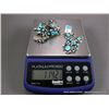 Image 15 : Stamped Sterling Silver and Turquoise Necklace/ Bracelet Set-Marked Kathleen Chavez Weight: 114.2 Gr