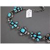 Image 6 : Stamped Sterling Silver and Turquoise Necklace/ Bracelet Set-Marked Kathleen Chavez Weight: 114.2 Gr