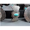 Image 3 : Sterling Silver & Turquoise Concho Belt Leather Belt, Marked D. Deigarito Weight: 328.4 Grams Retail