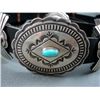 Image 4 : Sterling Silver & Turquoise Concho Belt Leather Belt, Marked D. Deigarito Weight: 328.4 Grams Retail