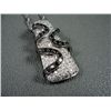 Image 4 : 14K White Gold Necklace w/ Clear & Black Diamond 14K White Gold Pendant Weight: 12.1 Grams Retail: $