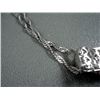 Image 8 : 14K White Gold Necklace w/ Clear & Black Diamond 14K White Gold Pendant Weight: 12.1 Grams Retail: $