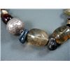 Image 7 : Stone Beaded Necklace w/ Leaf and Sterling Silver Accents-Marked Monica Yocum Weight: 324 Grams Reta