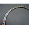 Image 7 : Sterling Silver Inlaid Orange Necklace-Marked Calvin Begay Weight: 83.3 Grams Retail: $ 1,400.00
