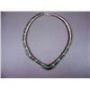 Image 2 : Sterling Silver Inlaid Green Necklace-Marked T Weight: 54.4 Grams Retail: $ 1,285.00