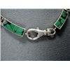 Image 7 : Sterling Silver Inlaid Green Necklace-Marked T Weight: 54.4 Grams Retail: $ 1,285.00
