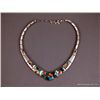 Image 1 : Sterling Silver Inlaid Necklace-Marked Studio GL Weight: 71.6 Grams Retail: $1,600.00