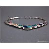 Image 5 : Sterling Silver Inlaid Necklace-Marked Studio GL Weight: 71.6 Grams Retail: $1,600.00
