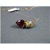 Image 3 : 18K Yellow Gold Chain w/ Pink Stone and Diamond Pendant-Marked CS Weight: 5.9 Grams Retail: $1,859.0