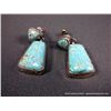 Image 8 : Turquoise and Sterling Silver Necklace / Earring- Marked CM Weight: 67.5 Grams Retail: $1,200.00