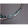 Image 5 : Inlaid Turquoise and Sterling Silver Necklace- Marked Studio GL Weight: 58.7 Grams Retail: $1,350.00