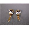 Image 5 : 18K Yellow Gold Earrings w/ Diamonds and Large Amethyst-Marked CS Weight: 9 Grams Retail: $2,325.00