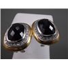 Image 2 : 18KYG on Sterling Silver, Black Onyx & Diamond Earrings, Marked CS Weight: 23.7 Grams Retail: $1,980