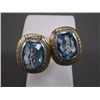 Image 1 : 18KYG on Sterling Topaz & Diamond Earrings Marked CS Weight: 24.7 Grams Retail: $3,220.00