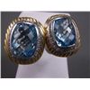 Image 2 : 18KYG on Sterling Topaz & Diamond Earrings Marked CS Weight: 24.7 Grams Retail: $3,220.00