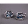 Image 6 : 18KYG on Sterling Topaz & Diamond Earrings Marked CS Weight: 24.7 Grams Retail: $3,220.00