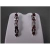Image 1 : 14KWG Diamond & Rhodolite Garnet Earrings Marked CS Weight: 3.9 Grams Retail: $2,250.00