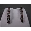 Image 2 : 14KWG Diamond & Rhodolite Garnet Earrings Marked CS Weight: 3.9 Grams Retail: $2,250.00