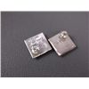Image 6 : Sterling Silver Brown Stone Square Earrings Marked Calvin Begay Weight: 9.6 Grams Retail: $248.00