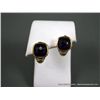 Image 1 : 18K Yellow Gold Earrings w/ Amethyst and Diamonds- Marked CS Weight: 8.7 Grams Retail: $2,995.00