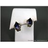 Image 1 : 18K Yellow Gold Earrings w/ Light Amethyst and Diamonds-Marked CS Weight: 6.3 Grams Retail: $2,995.0