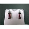 Image 1 : 14K White Gold Earrings w/ Pink Gem and Diamonds -Marked GL Studios Weight: 4.4 Grams Retail: $1,930
