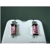Image 2 : 14K White Gold Earrings w/ Pink Gem and Diamonds -Marked GL Studios Weight: 4.4 Grams Retail: $1,930