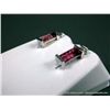 Image 4 : 14K White Gold Earrings w/ Pink Gem and Diamonds -Marked GL Studios Weight: 4.4 Grams Retail: $1,930