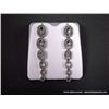 Image 1 : 14K white Gold Diamond Dangle Earrings~1.60ct Tw- Marked Wiki Weight: 6.4 Grams Retail: $10,003.00