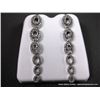 Image 2 : 14K white Gold Diamond Dangle Earrings~1.60ct Tw- Marked Wiki Weight: 6.4 Grams Retail: $10,003.00