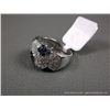 Image 3 : 14K White Gold Ring w/ Sapphire and Diamond Stones Sz-7 1/2 Weight: 6.2 Grams Retail: $6,500.00