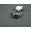 Image 2 : 14K White Gold Pink Sapphire and Diamond Ring Sz-6 Weight: 6.8 Grams Retail: $4,695.00