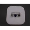 Image 1 : 14K White Gold 1.65ct Sapphire and Diamond 3-Stone Ring Sz-6 3/4 Weight: 3.5 Grams Retail: $9,700.00