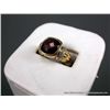 Image 2 : 18K Yellow Gold large garnet w/ Diamonds Sz-6 3/4 Marked CS Weight: 10.6 Grams Retail: $3,880.00