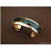 Image 1 : Turquoise & Sterling Silver Bracelet Marked Studio GL Weight: 66.1 Grams Retail: $995.00