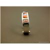 Image 2 : Silver Silver, Orange Inlay Bracelet Marked Calvin Begay Weight: 46.1 Grams Retail: $600.00