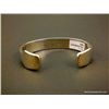 Image 5 : Silver Silver, Orange Inlay Bracelet Marked Calvin Begay Weight: 46.1 Grams Retail: $600.00