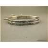 Image 1 : Stamp Sterling Silver Bracelet Marked TSF, Calvin Begay Weight: 23.6 Grams Retail: $595.00