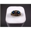 Image 1 : 14KYG Ring w/ Inlay Opal & Clear Stones Size 7 1/2, Marked with Double Loop Weight: 12.7 Grams Retai