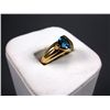 Image 3 : 18KYG Designer Ring w/ Large Blue Stone & Diamonds Marked "CS", Size 7 Weight: 10.1 Grams Retail: $2