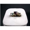 Image 2 : 18KYG Designer Ring w/ Purple, Tourmaline, Opal and Diamonds, Marked "CS", Size 7 Weight: 4.5 Grams 