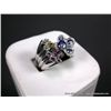 Image 4 : 18KWG Multi-Color Gem Fashion Ring Marked CS Weight: 11.2 Grams Retail: $3285.00