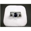 Image 1 : 18kWG Sapphire & Diamond 3 Stone Ring 2.22ct. Sapphire, Marked Haleh, size 7 Weight: 4.1 Grams Retai